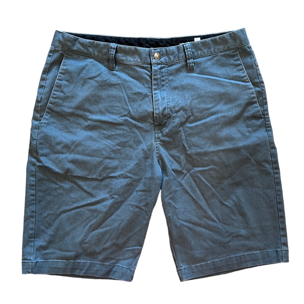 Volcom Skate Shorts Men Size 34 Blue Gray Chino Shorts